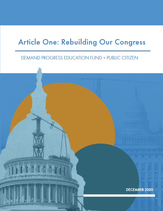 New Report: Article One: Rebuilding Our Congress